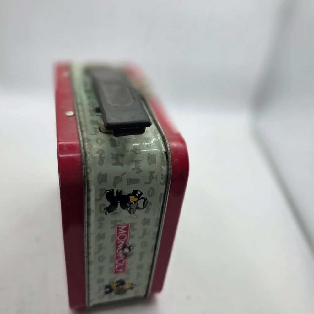 1997 Hasbro Monopoly Mini Metal Tin Lunch Box Mr. Pennybags Collectible